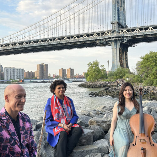 Triveni Musicians Wouter Kellerman, Chandrika Tandon and Eru Matsumoto